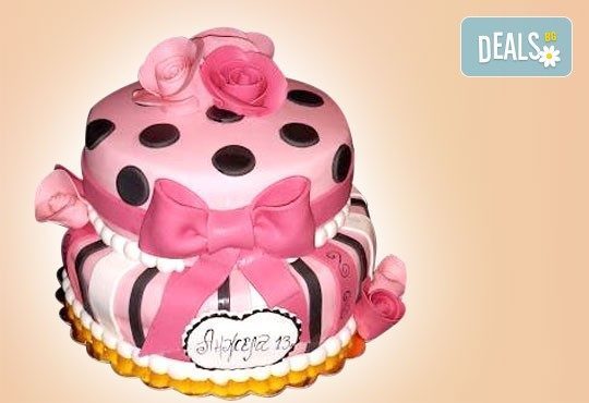 Торта с цветя! Празнична 3D торта с пъстри цветя, дизайн на Сладкарница Джорджо Джани - Снимка 12