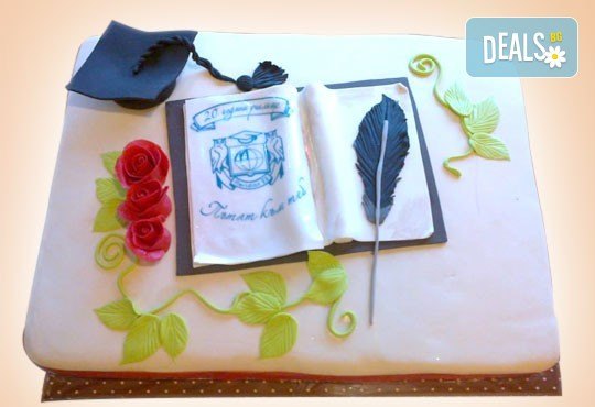 За завършване! Торта за ученици, абитуриенти, абсолвенти, докторанти, учени с красив дизайн от Сладкарница Джорджо Джани - Снимка 7