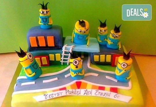 Смърфове, Миньони & Brawl stars! Голяма детска 3D торта 37 ПАРЧЕТА с фигурална ръчно изработена декорация от Сладкарница Джорджо Джани - Снимка 22