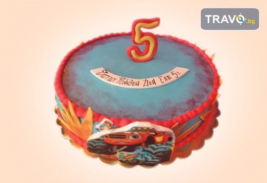 За момчета! Детска 3D торта за момчета с коли и герои от филмчета с ръчно моделирана декорация от Сладкарница Джорджо Джани - Снимка 2