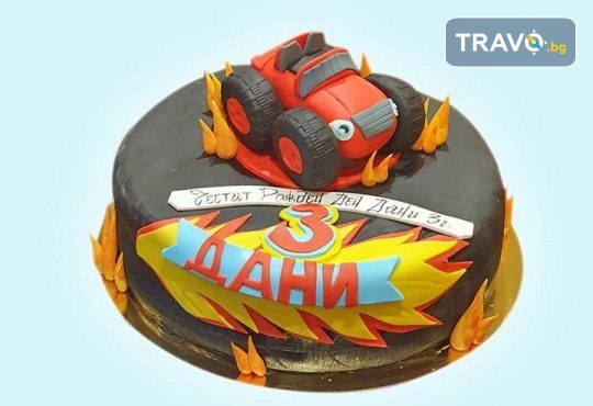 За момчета! Детска 3D торта за момчета с коли и герои от филмчета с ръчно моделирана декорация от Сладкарница Джорджо Джани - Снимка 6