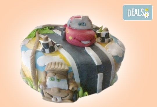 За момчета! Детска 3D торта за момчета с коли и герои от филмчета с ръчно моделирана декорация от Сладкарница Джорджо Джани - Снимка 62