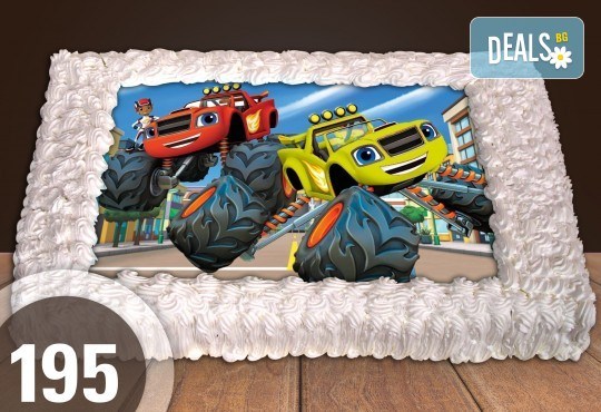 За момче! Торти за момчета: вземете голяма торта 20/ 25/ 30 парчета със снимка на герои от любимите детски филмчета - Нинджаго, Костенурките Нинджа, Спайдърмен и други от Сладкарница Джорджо Джани - Снимка 23