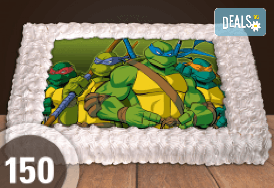 За момче! Торти за момчета: вземете голяма торта 20/ 25/ 30 парчета със снимка на герои от любимите детски филмчета - Нинджаго, Костенурките Нинджа, Спайдърмен и други от Сладкарница Джорджо Джани - Снимка 40