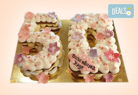 Винтидж торта с 3D цифри и размер по избор от Сладкарница Джорджо Джани - Снимка 2