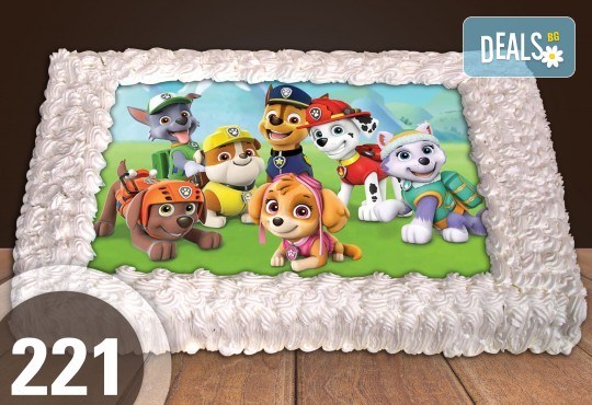 За най-малките! Голяма торта със снимка 20, 25 или 30 парчета за празника на Вашето дете с герой от филмче от Сладкарница Джорджо Джани - Снимка 2