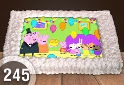 За най-малките! Голяма торта със снимка 20, 25 или 30 парчета за празника на Вашето дете с герой от филмче от Сладкарница Джорджо Джани - Снимка