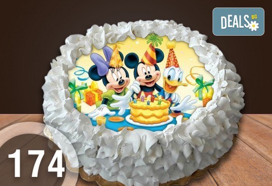 Детска торта с 16 парчета с крем и какаови блатове + детска снимка или снимка на клиента, от Сладкарница Джорджо Джани - Снимка 24