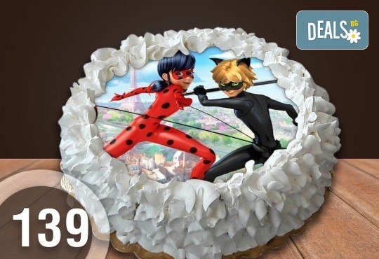 Детска торта с 16 парчета с крем и какаови блатове + детска снимка или снимка на клиента, от Сладкарница Джорджо Джани - Снимка 30