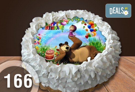 Детска торта с 12 парчета с крем и какаови блатове + детска снимка или снимка на клиента, от Сладкарница Джорджо Джани - Снимка 29