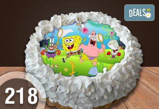 Детска торта с 12 парчета с крем и какаови блатове + детска снимка или снимка на клиента, от Сладкарница Джорджо Джани - Снимка 41