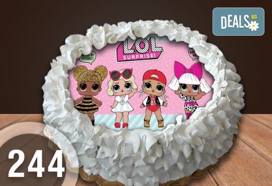 Детска торта с 12 парчета с крем и какаови блатове + детска снимка или снимка на клиента, от Сладкарница Джорджо Джани - Снимка 10