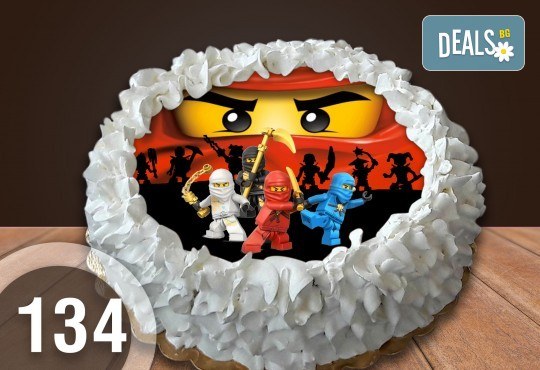 Детска торта с 12 парчета с крем и какаови блатове + детска снимка или снимка на клиента, от Сладкарница Джорджо Джани - Снимка 25