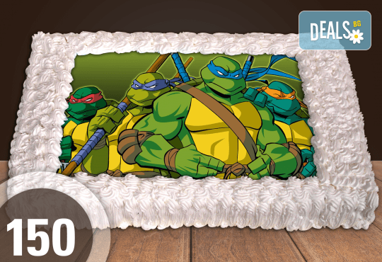 Експресна торта от днес за днес! Голяма детска торта 20, 25 или 30 парчета със снимка на любим герой от Сладкарница Джорджо Джани - Снимка 63