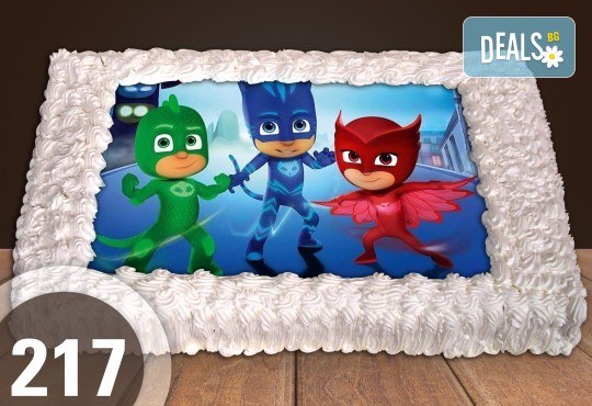 Експресна торта от днес за днес! Голяма детска торта 20, 25 или 30 парчета със снимка на любим герой от Сладкарница Джорджо Джани - Снимка 118