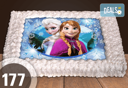 Експресна торта от днес за днес! Голяма детска торта 20, 25 или 30 парчета със снимка на любим герой от Сладкарница Джорджо Джани - Снимка 83