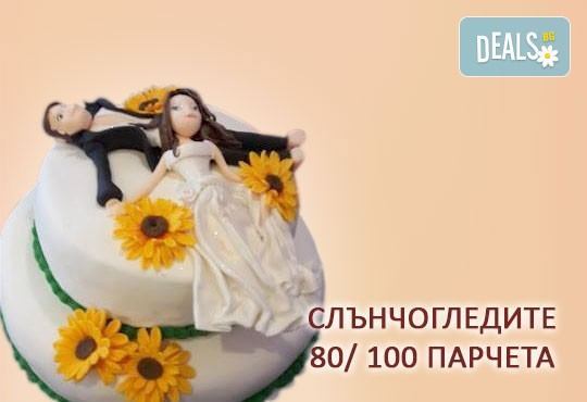 За Вашата сватба! Бутикова сватбена торта с АРТ декорация от Сладкарница Джорджо Джани - Снимка 15