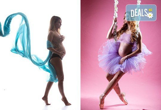 60-минутна фотосесия за бременни в студио с включени аксесоари, дрехи и ефекти + обработка на всички заснети кадри + коледни декори, от Chapkanov photography - Снимка 2