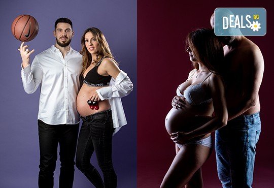 60-минутна фотосесия за бременни в студио с включени аксесоари, дрехи и ефекти + обработка на всички заснети кадри + коледни декори, от Chapkanov photography - Снимка 4