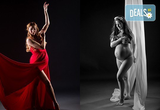 60-минутна фотосесия за бременни в студио с включени аксесоари, дрехи и ефекти + обработка на всички заснети кадри + коледни декори, от Chapkanov photography - Снимка 10