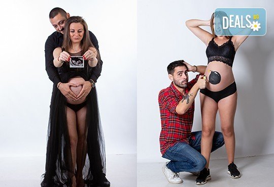 60-минутна фотосесия за бременни в студио с включени аксесоари, дрехи и ефекти + обработка на всички заснети кадри + коледни декори, от Chapkanov photography - Снимка 5