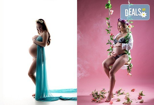 60-минутна фотосесия за бременни в студио с включени аксесоари, дрехи и ефекти + обработка на всички заснети кадри + коледни декори, от Chapkanov photography - Снимка 12