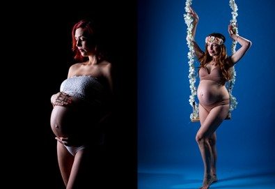 60-минутна фотосесия за бременни в студио с включени аксесоари, дрехи и ефекти + обработка на всички заснети кадри + коледни декори, от Chapkanov photography - Снимка