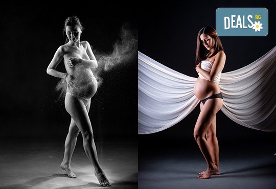 60-минутна фотосесия за бременни в студио с включени аксесоари, дрехи и ефекти + обработка на всички заснети кадри + коледни декори, от Chapkanov photography - Снимка 13