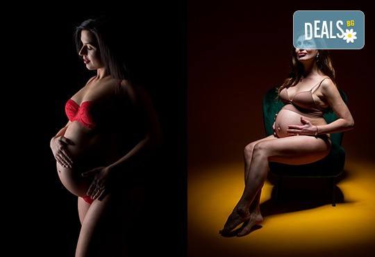 60-минутна фотосесия за бременни в студио с включени аксесоари, дрехи и ефекти + обработка на всички заснети кадри + коледни декори, от Chapkanov photography - Снимка 11