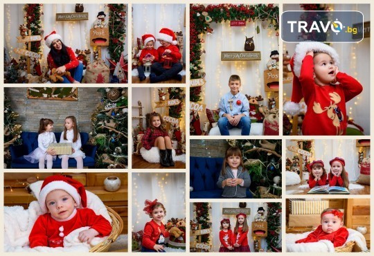Семейна коледна фотосесия в студио с 3 различни декора от MVP Studio - Снимка 1