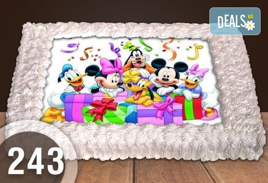 Торта Мики Маус, с друг приказен герой или със снимка на клиента: 8, 12, 16, 20, 25 или 30 парчета от Сладкарница Джорджо Джани - Снимка 17