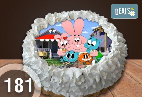 Детска торта с 8 парчета с крем и какаови блатове + детска снимка или снимка на клиента, от Сладкарница Джорджо Джани - Снимка 14