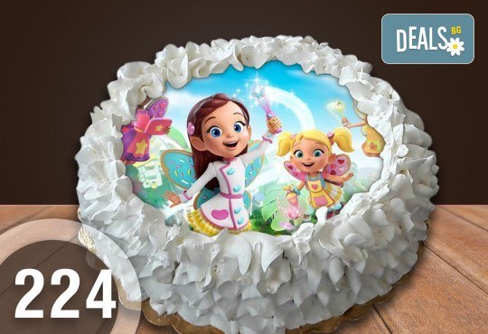 Детска торта с 8 парчета с крем и какаови блатове + детска снимка или снимка на клиента, от Сладкарница Джорджо Джани - Снимка 39