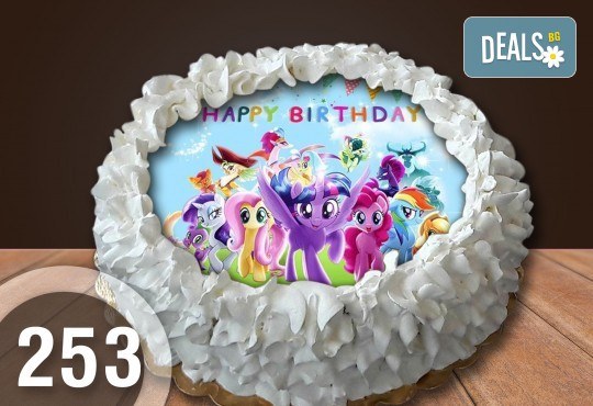 Детска торта с 8 парчета с крем и какаови блатове + детска снимка или снимка на клиента, от Сладкарница Джорджо Джани - Снимка 9