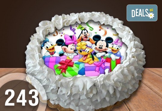 Детска торта с 8 парчета с крем и какаови блатове + детска снимка или снимка на клиента, от Сладкарница Джорджо Джани - Снимка 45