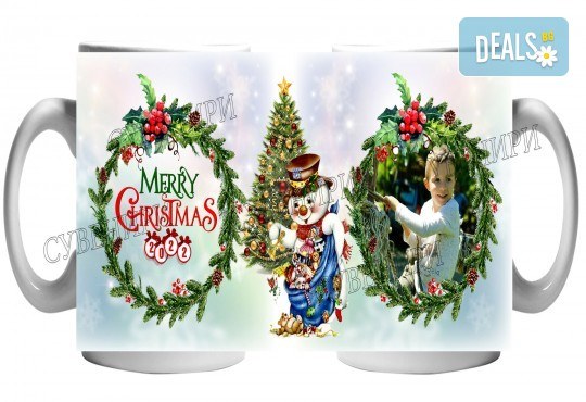 За Баба и Дядо! Чаша със снимка на клиента + уникален празничен дизайн и надпис от Сувенири Царево - Снимка 2