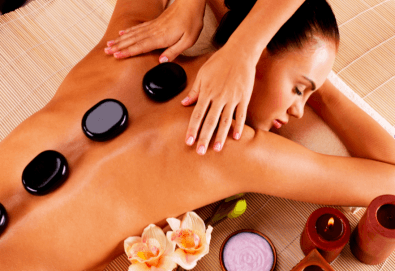 Релаксиращ цял Hot Stone масаж 75 минути и регенериращ масаж и маска за лице с био масла в Dimitrova Beauty - Снимка