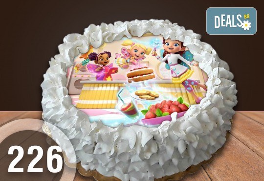 Детска торта с 12 парчета с крем и какаови блатове + детска снимка или снимка на клиента, от Сладкарница Джорджо Джани - Снимка 44