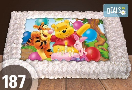 За най-малките! Голяма торта със снимка 20, 25 или 30 парчета за празника на Вашето дете с герой от филмче от Сладкарница Джорджо Джани - Снимка 21