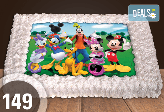 Голяма детска торта 20, 25 или 30 парчета със снимка на любим герой от Сладкарница Джорджо Джани - Снимка 64