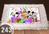 Голяма детска торта 20, 25 или 30 парчета със снимка на любим герой от Сладкарница Джорджо Джани - thumb 128