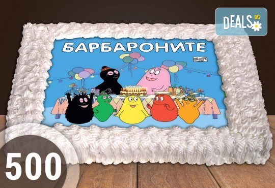 Голяма детска торта 20, 25 или 30 парчета със снимка на любим герой от Сладкарница Джорджо Джани - Снимка 4