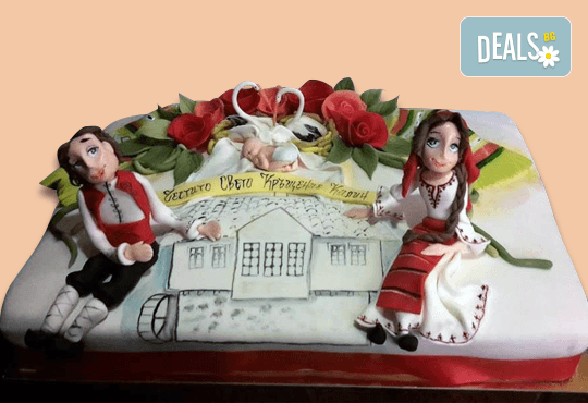 Голяма 3D Торта на традициите за почитателите на българския фолклор, 25 парчета от Сладкарница Джорджо Джани - Снимка 15