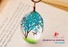 Изберете оригинален подарък - колие от естествени цветя „Дървото на живота“, в прозрачна акрилна смола от Подари с любов - thumb 4
