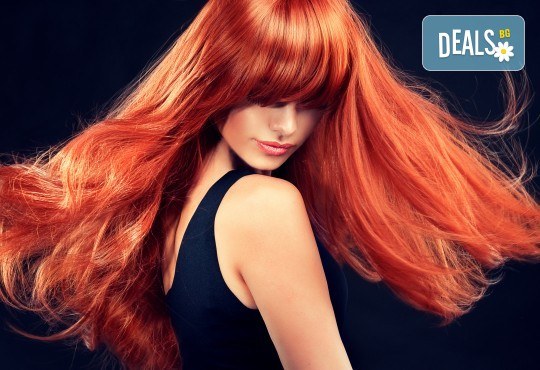 Боядисване с боя на клиента и оформяне на прическа със сешоар в Салон за красота Angels beauty - Снимка 2