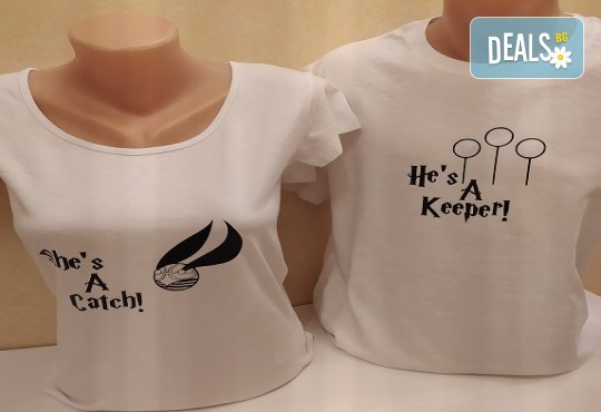 Нека целият свят разбере! Споделете любовта си с оригиналните дизайни на тениските за двойки от Creative beauty - Снимка 6