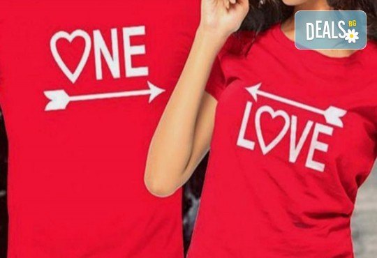 Любов за двама! Две тениски по дизайн на клиента или с готов дизайн от Creative beauty - Снимка 1