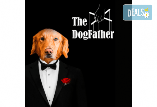 Персонализиран шедьовър на вашия домашен любимец върху канава The Dogfather“ - Снимка 1