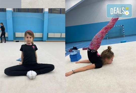 Художествена гимнастика за най-малките! Месечен абонамент от 8 тренировки за момиченца на възраст между 3 и 8 години от Клуб по художествена гимнастика Биляна - Снимка 14