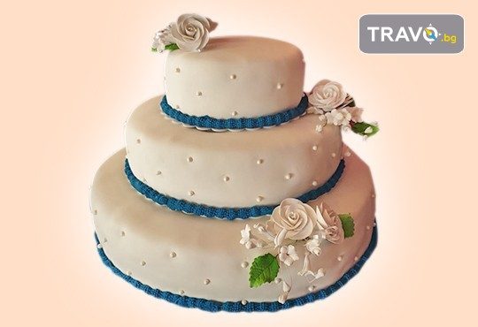За Вашата сватба! Бутикова сватбена торта с АРТ декорация от Сладкарница Джорджо Джани - Снимка 29